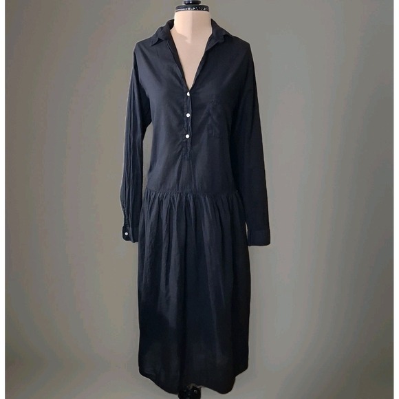 Grayson The Changemaker Dress Siz 04 (Large)  Black Button Front Long Sleeve - Picture 11 of 16